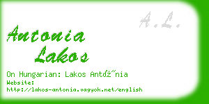 antonia lakos business card